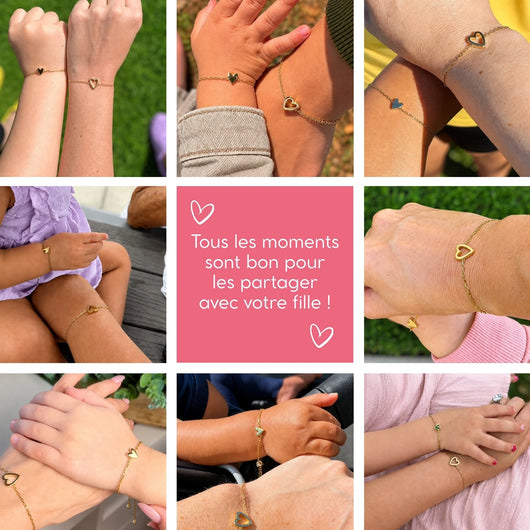 Bracelets Cœurs Mère-Fille